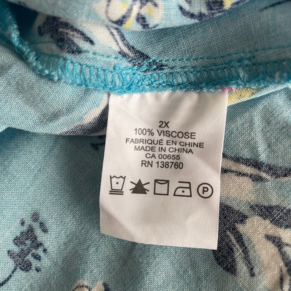 In Every Story Floral A-Line Tie Front Dress - Size 2X - Picture 13 of 13